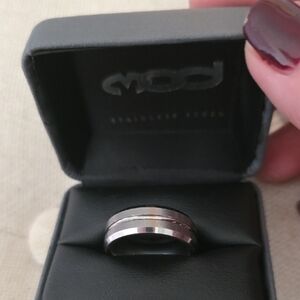 NIB -Black Stainless Steel Ring Size 9
